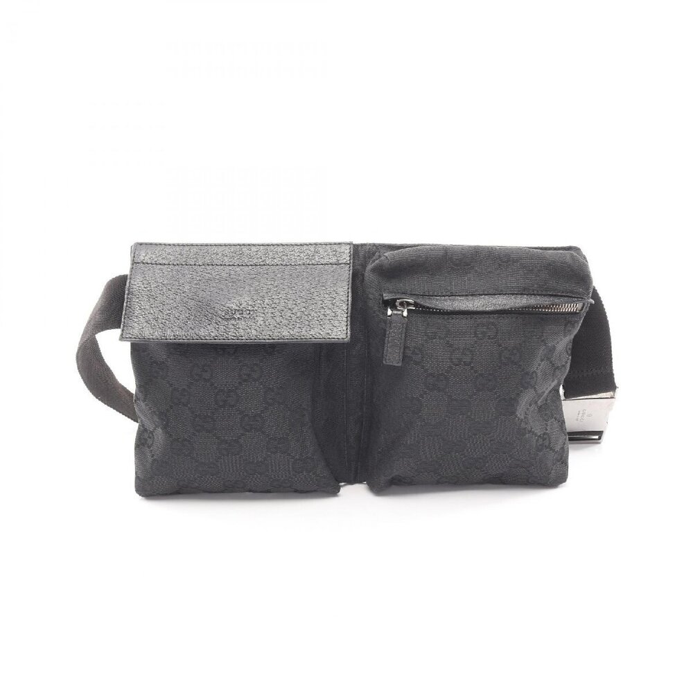 Gucci GG Canvas Waist Bag Body Leather